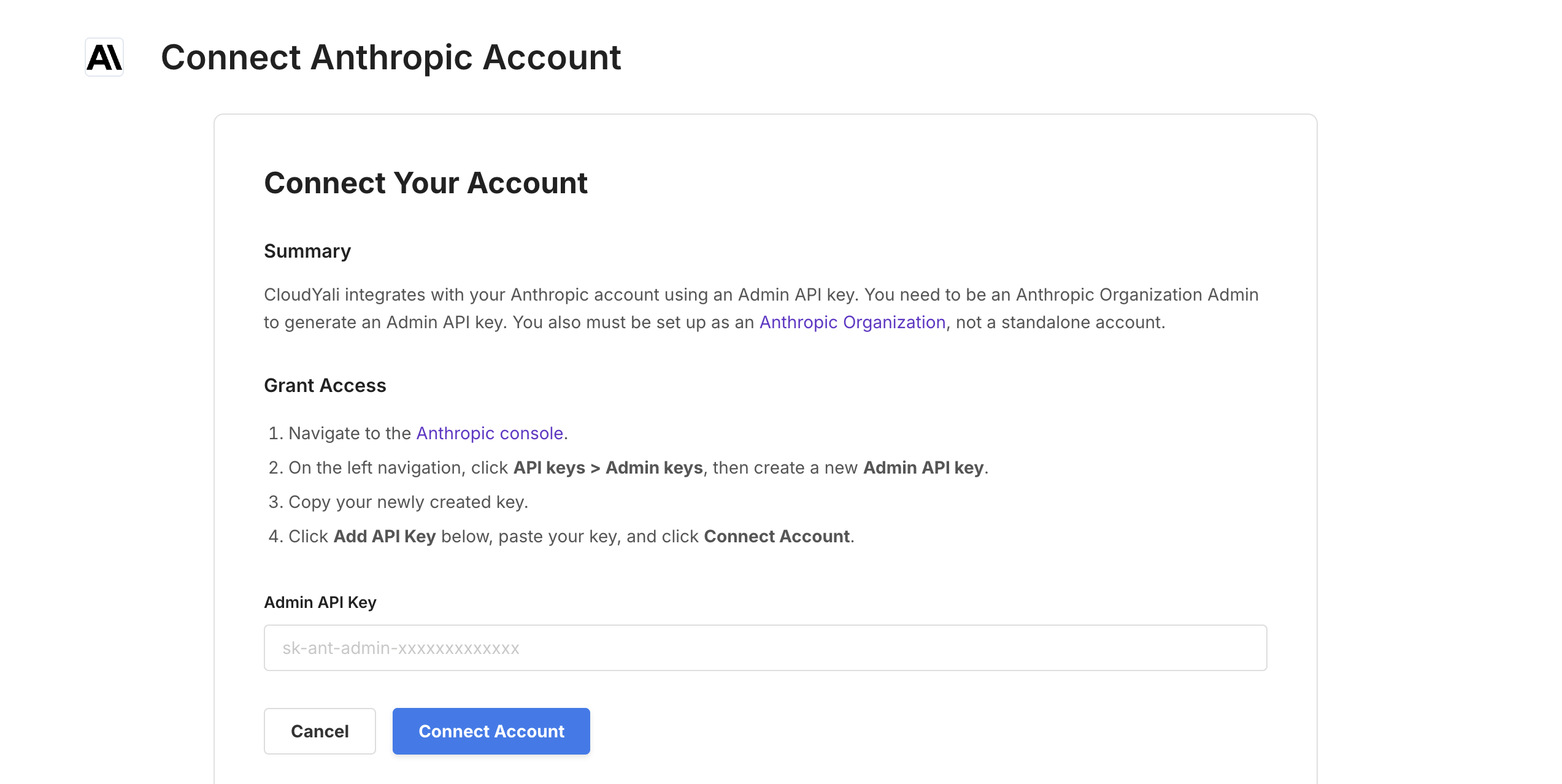 Anthropic Integration Card