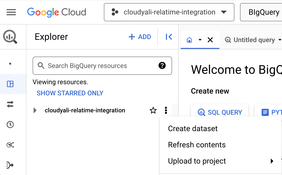 Create Bigquery dataset