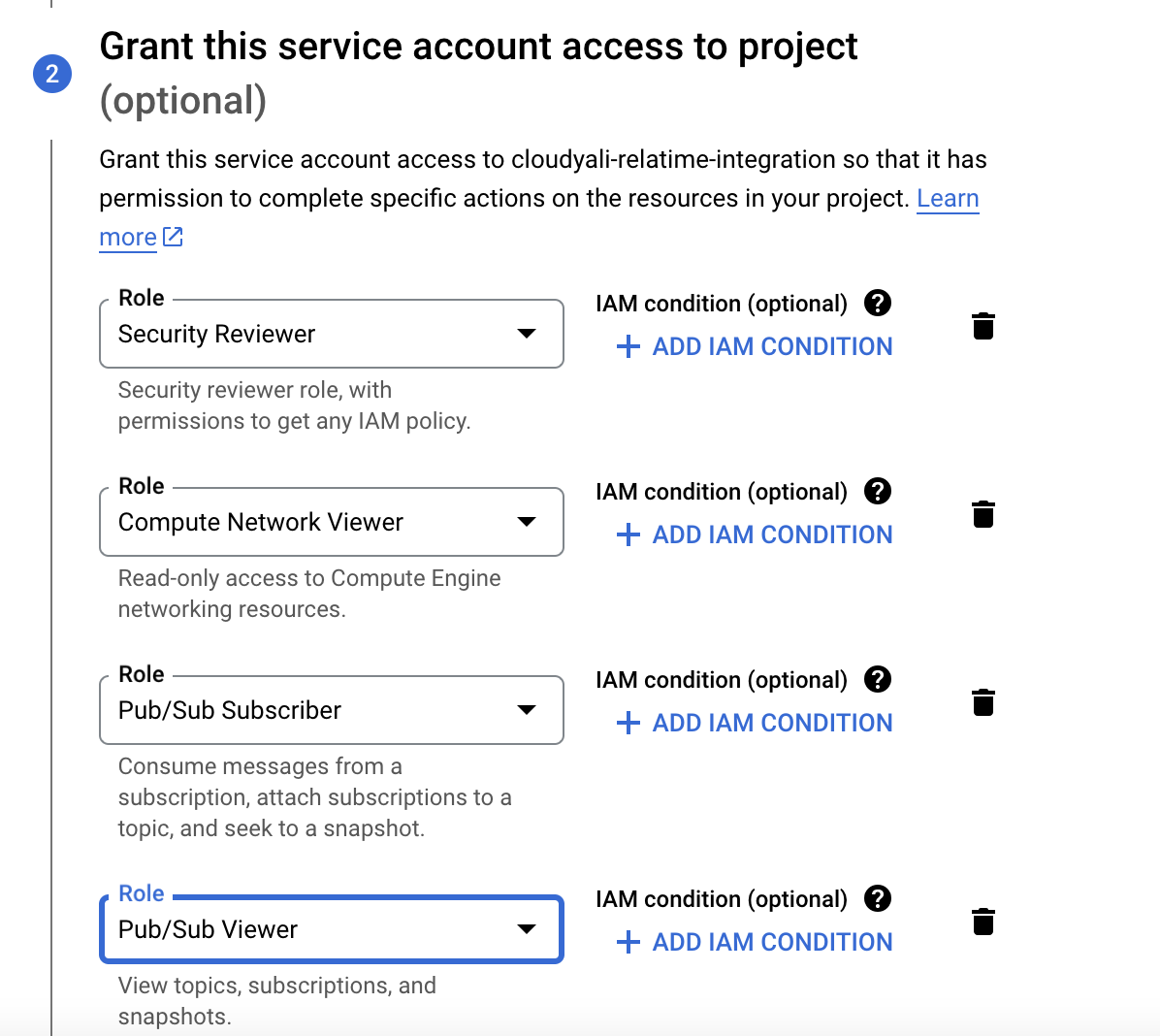 Grant Service Account Access